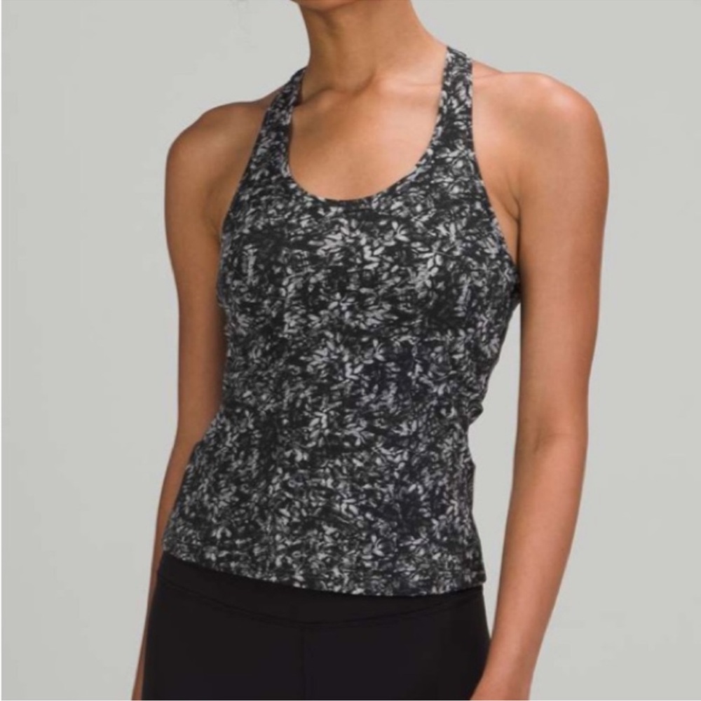Lululemon Cool Racerback Tank Top 
Blossom Overlay Starlight Multi EUC